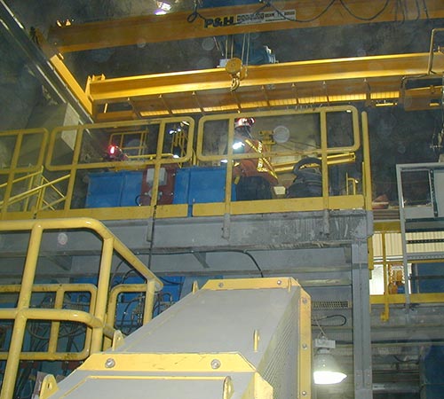 mining crew working